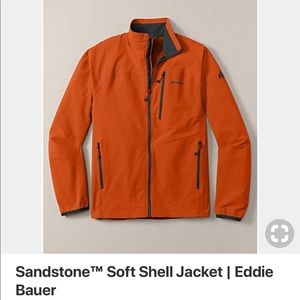 Eddie Bauer Orange Sandstone Soft Shell Jacket